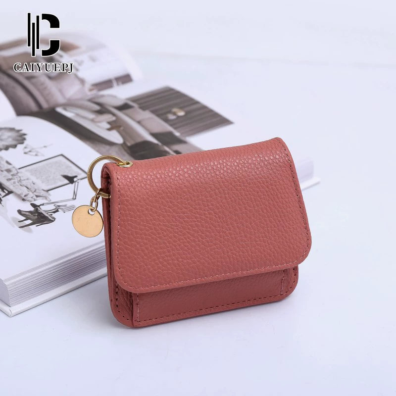 Small Wallet for Women Slim RFID Blocking Credit Card Holder Bifold Leather Wallets with Zipper Coin Pocket