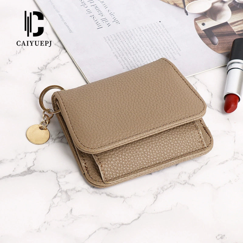 Small Wallet for Women Slim RFID Blocking Credit Card Holder Bifold Leather Wallets with Zipper Coin Pocket