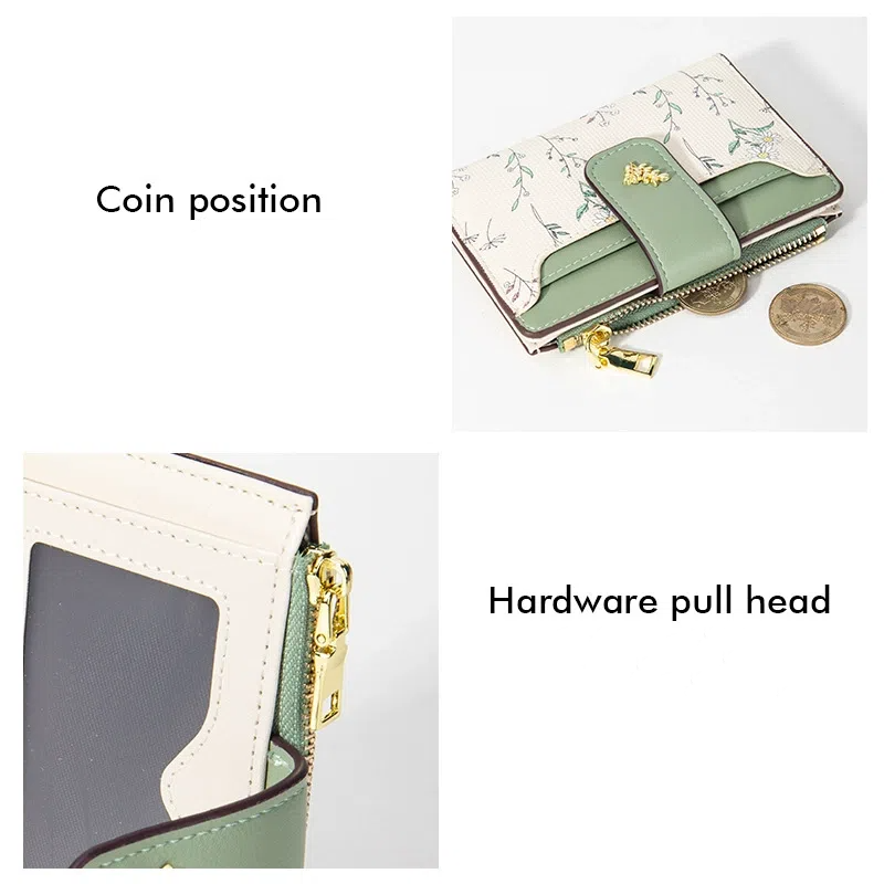 Women's Wallet Cute Flower Wallet RFID Credit Card Holder Wallet